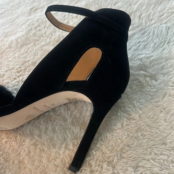 Antonio Melani Sz 8.5 Kayleigh Black Women Stiletto Fluffy Rabbit Fur Heels NWT - Picture 6 of 16